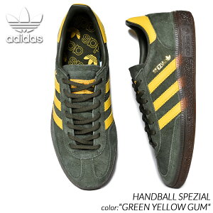 【お買い物マラソン期間限定クーポン発行中!!】adidas HANDBALL SPEZIAL "GREEN YELLOW GUM" アディダス ハンドボール スペツィアル スニーカー ( 緑 グリーン イエロー カーキ ガムソール ローテク samba メンズ レディース EF5748 )