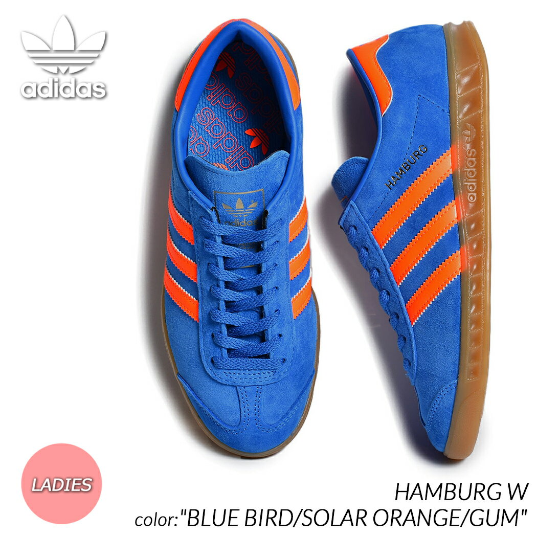 【お買い物マラソン限定クーポン配布中!!】adidas HAMBURG W "BLUE BIRD/SOLAR ORANGE/GUM" アディダス ハンブルク スニーカー ( ハンバーグ 青 ブルー 赤 レッド レディース ウィメンズ IH5471 )のサムネイル
