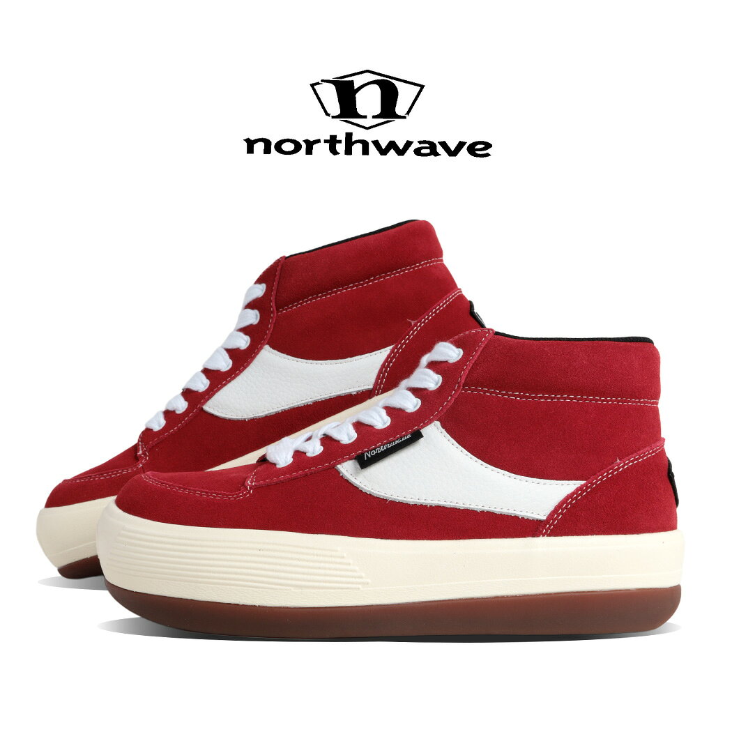 樂天商城 - 【1000円OFFクーポン発行中!】NORTHWAVE ノースウェーブ エスプレッソ チリ スエード スニーカー ESPRESSO CHILLI SUEDE 90s RED/WHITE ( レッド 赤 レザースニーカー ハイカット 厚底 メンズ NW008REW )
