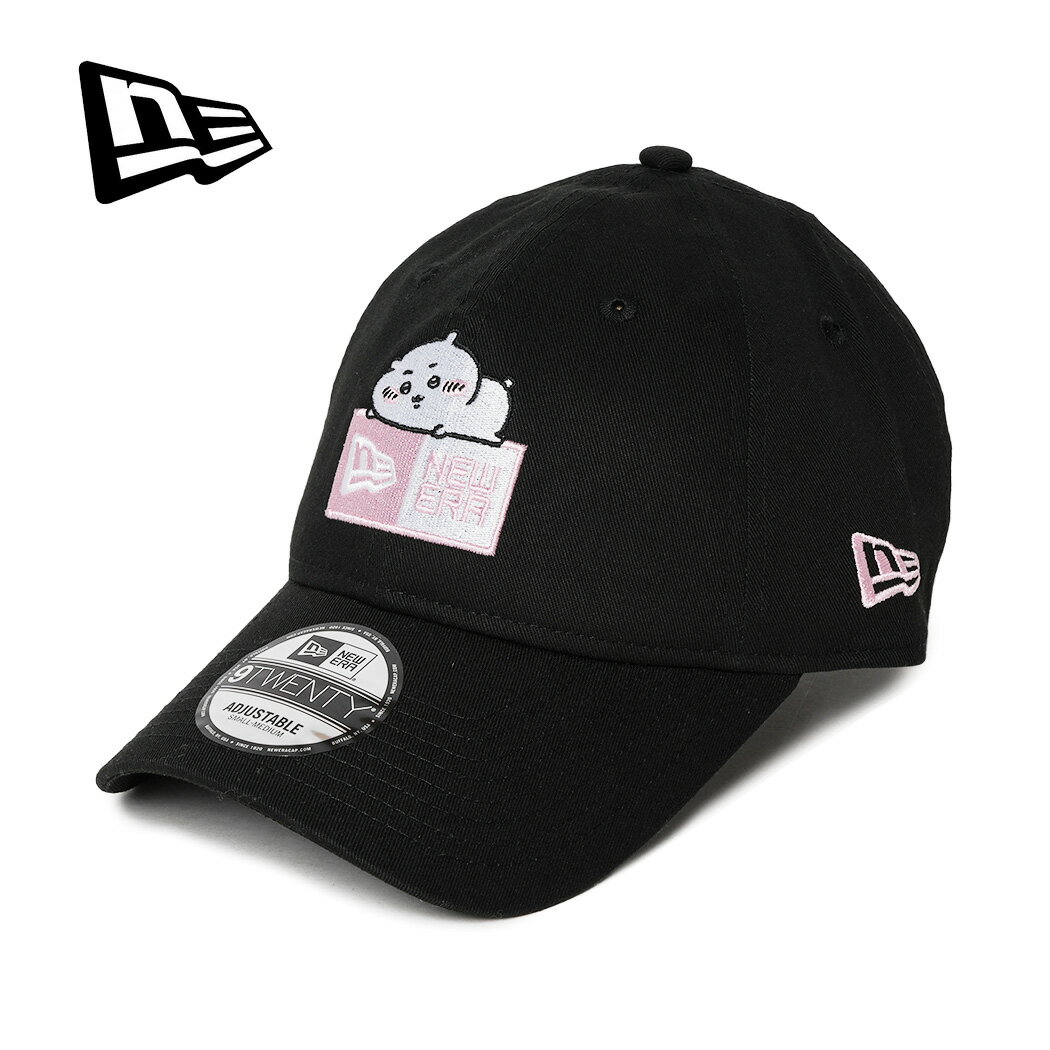 樂天商城 - 【お買い物マラソン限定クーポン配布中!!】ニューエラ ちいかわ コラボ NEW ERA × CHIIKAWA ボックスロゴ ベースボール キャップ 帽子 9TWENTY ちいかわ BLACK ( かわいい ブラック 黒 レディース 14864518 )