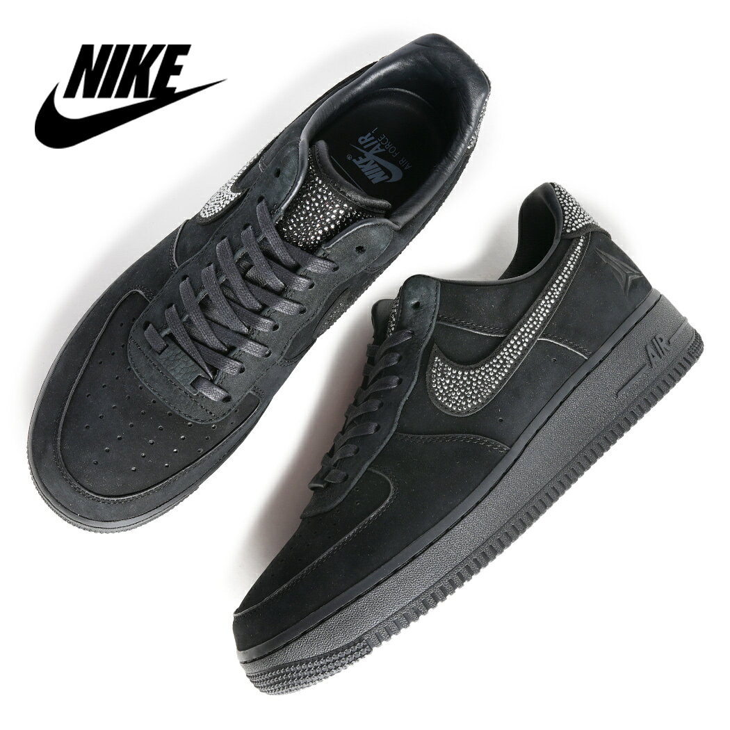 【お買い物マラソン限定クーポン配布中!!】海外限定 NIKE × Ja Morant × Swarovski AIR FORCE 1 LOW LX BLACK SILVER ナイキ エアフォース スニーカー ( 日本未発売 コラボ ラメ ヌバック メンズ IQ9772-001 )