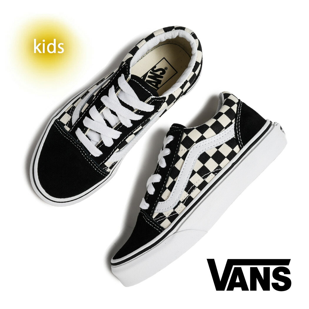 樂天商城 - 【お買い物マラソン限定クーポン配布中!!】VANS ヴァンズ キッズ ジュニア オールド スクール OLD SKOOL K スニーカー PRIMARY CHECK BLACK WHITE ( 小学生 子供 KIDS ブラック 黒 チェッカーズ オースク 入学式 バンズ VN0A38HBP0S )