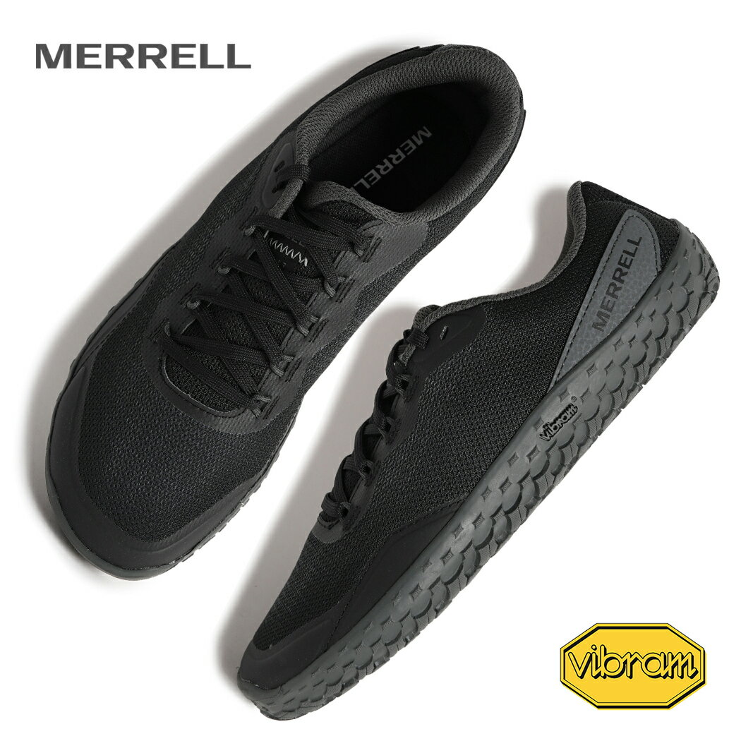 樂天商城 - 【お買い物マラソン限定クーポン配布中!!】MERRELL メレル M VAPOR GLOVE 7 メンズ ベイパー グローブ スニーカー BLACK ( ブラック 黒 メッシュ ヴェイパー 裸足感覚 薄底 歩きやすい J00003343 )