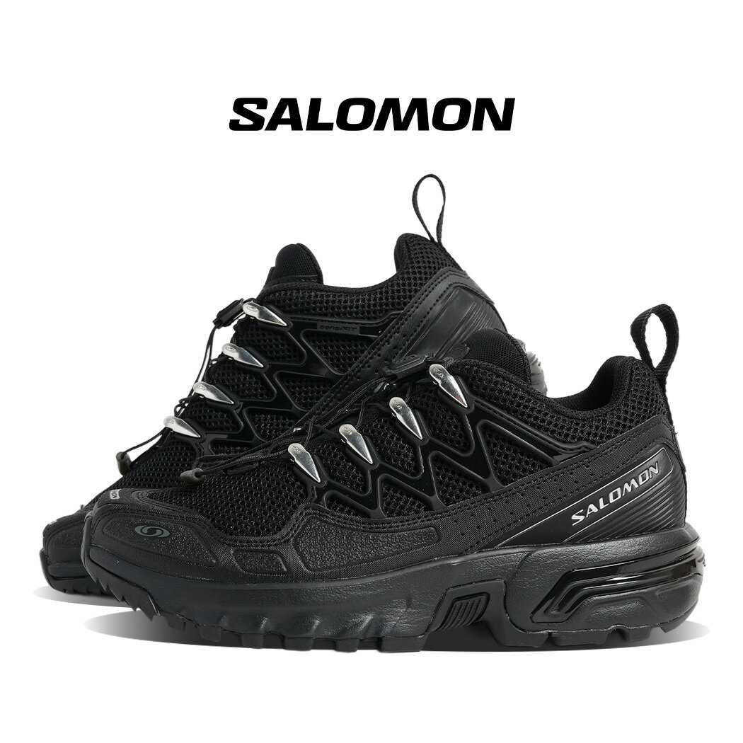 樂天商城 - 【お買い物マラソン限定クーポン配布中!!】SALOMON サロモン ACS + OG エーシーエス プラス スニーカー BLACK BLACK FTW SILVER ( メッシュ 黒 ブラック シルバー トレイル メンズ L47766600 )