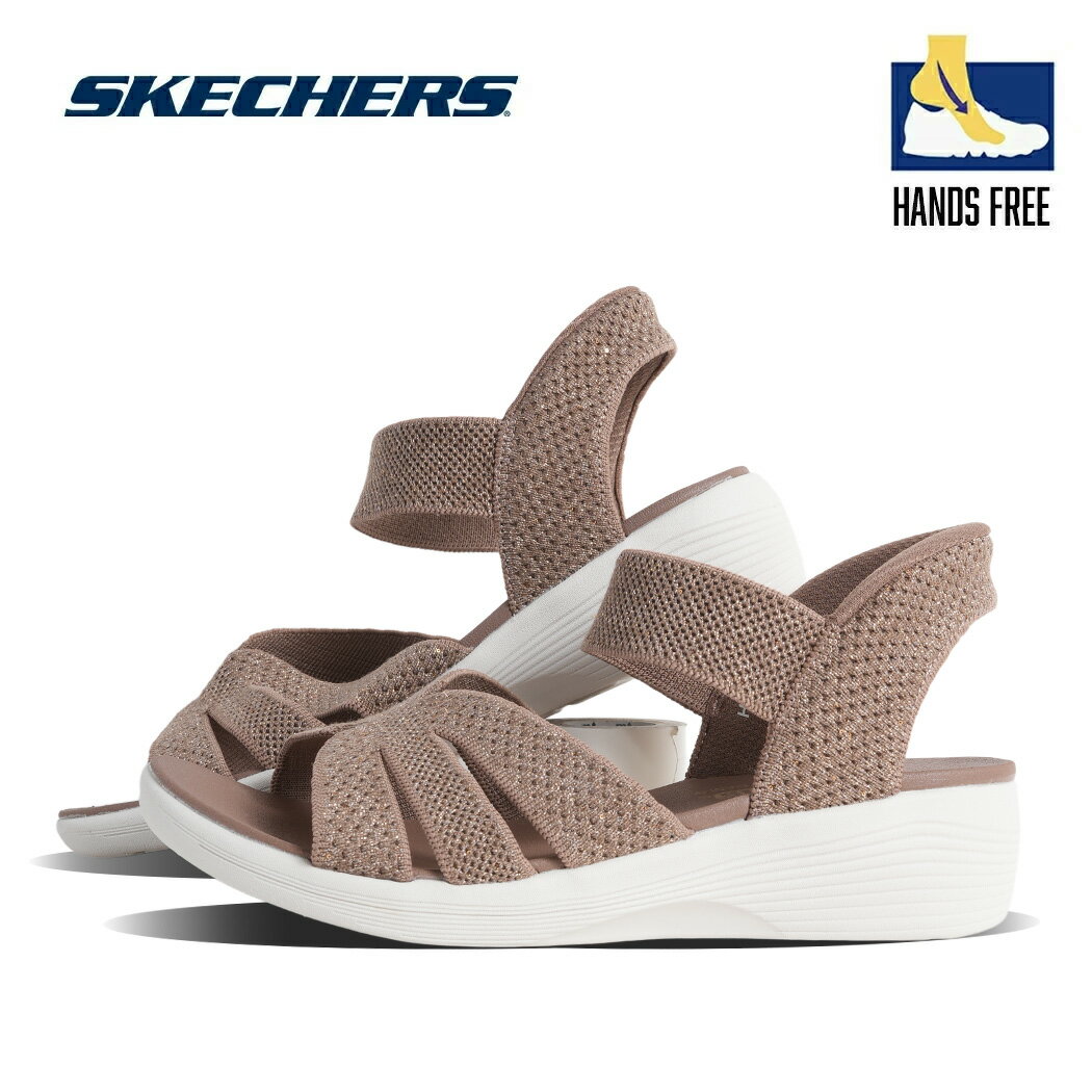 樂天商城 - 【お買い物マラソン限定クーポン配布中!!】SKECHERS スケッチャーズ Slip-ins ARYA スリップインズ アリヤ サンダル MOCHA ( ハンズフリー 履きやすい 軽量 手を使わずに履ける 立ったまま履ける ストラップ 茶色 レディース ウィメンズ 119842MOC )