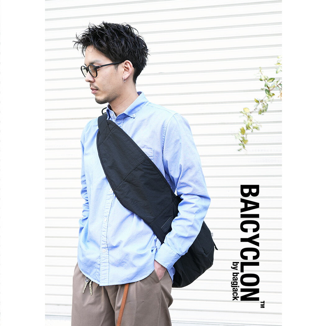 樂天商城 - 【お買い物マラソン限定クーポン配布中!!】BAICYCLON バイシクロン BCL-113 ビッグ ショルダー バッグ BIG SHOULDER BAG BLACK ( ナイロン 斜め掛け 大容量 大きめ コーデュラ CORDURA メンズ レディース bagjack 鞄 )