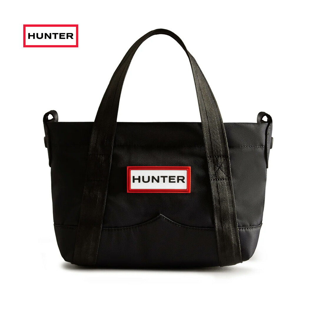 HUNTER ハンター ナイロン トップ クリップ トート バッグ NYLON TOPCLIP TOTE MINI BAG BLACK ( 鞄 手さげ ブラック 黒 レディース ウィメンズ UBS1203KBMBLK )