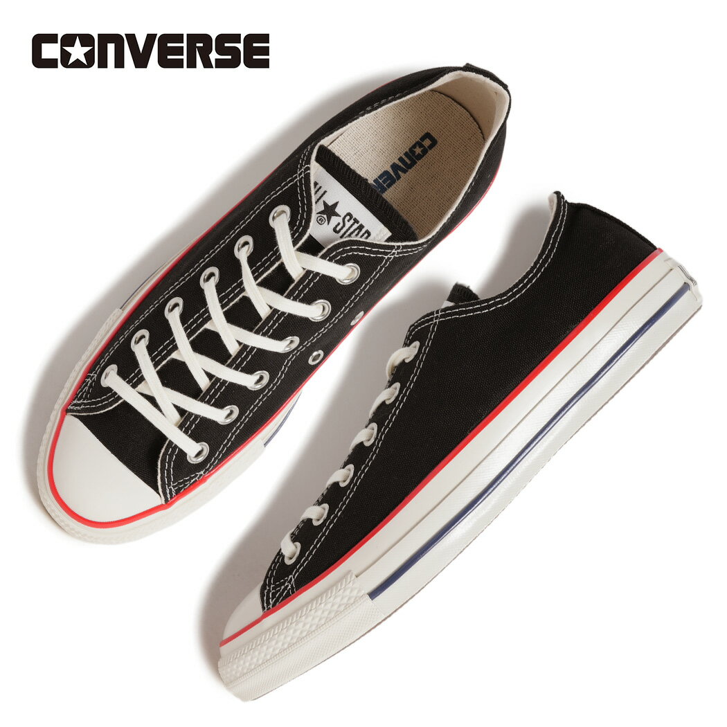樂天商城 - 【お買い物マラソン限定クーポン配布中!!】CONVERSE コンバース ALL STAR AGED TC OX オールスター エイジド ローカット スニーカー BLACK ( 黒 赤 ワンポイント ライン メンズ レディース 31318210 )