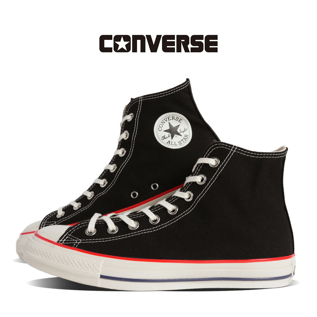 樂天商城 - 【お買い物マラソン限定クーポン配布中!!】CONVERSE コンバース ALL STAR AGED TC HI オールスター エイジド ハイカット スニーカー BLACK ( 黒 赤 ワンポイント ライン メンズ レディース 31318200 )