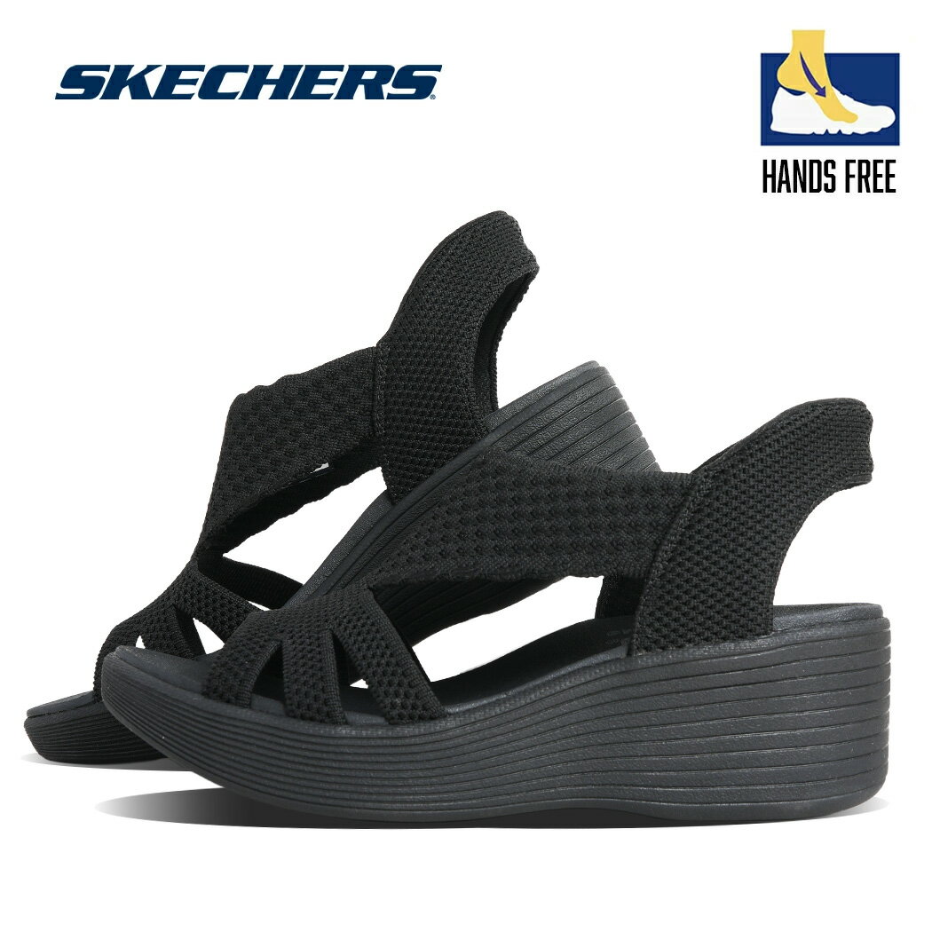 樂天商城 - 【お買い物マラソン限定クーポン配布中!!】SKECHERS スケッチャーズ 菜々緒着用 スリップインズ パラレル ライト サンダル Slip-ins PARALLEL LITE SUMMER INVITE BLACK ( ハンズフリー 履きやすい ブラック 黒 レディース 120012 )