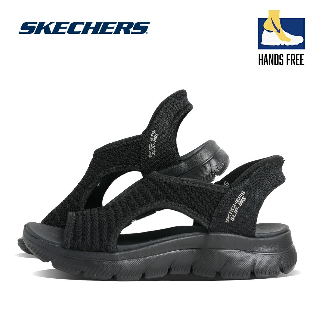 【お買い物マラソン限定クーポン配布中!!】SKECHERS スケッチャーズ スリップインズ サミッツ サンダル Slip-ins SUMMITS SWEETLY EVOLVED SANDAL BLACK ( 履きやすい ハンズフリー 脱ぎ履き簡単 黒 レディース 119519 )