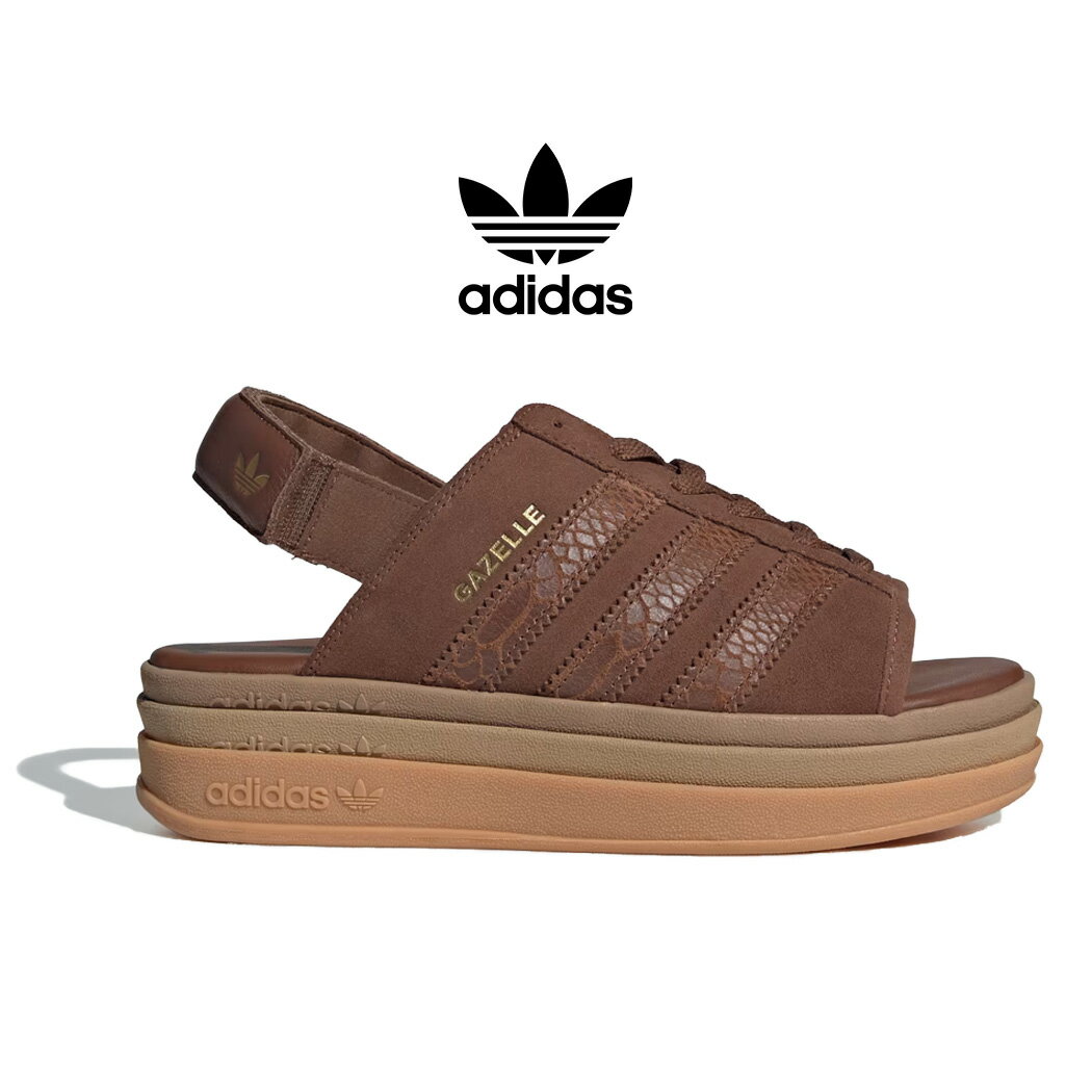樂天商城 - 【お買い物マラソン限定クーポン配布中!!】adidas アディダス 厚底 ガゼル ボールド サンダル GAZELLE BOLD SANDAL W BROWN SUEDE ( 茶色 スエード ガッツレー レディース ウィメンズ IH6633 )