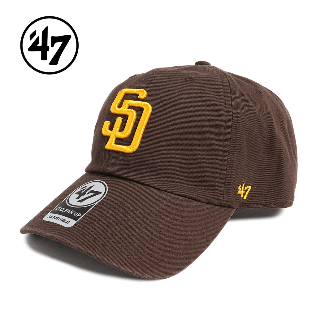 47 クリーンナップ サンディエゴ パドレス ノーループラベル ベースボール キャップ 帽子 CLEAN UP SAN DIEGO PADRES NO LOOP LABEL CAP BROWN ( 茶色 ブラウン メンズ レディース 14943977 )