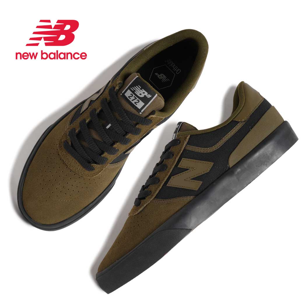 NEW BALANCE NUMERIC ニューバランス ヌメリック 272 スニーカー UN272BTT WOOD LAND BLACK ( オリーブ カーキ ローテク 緑 グリーン SKATE スケート メンズ )