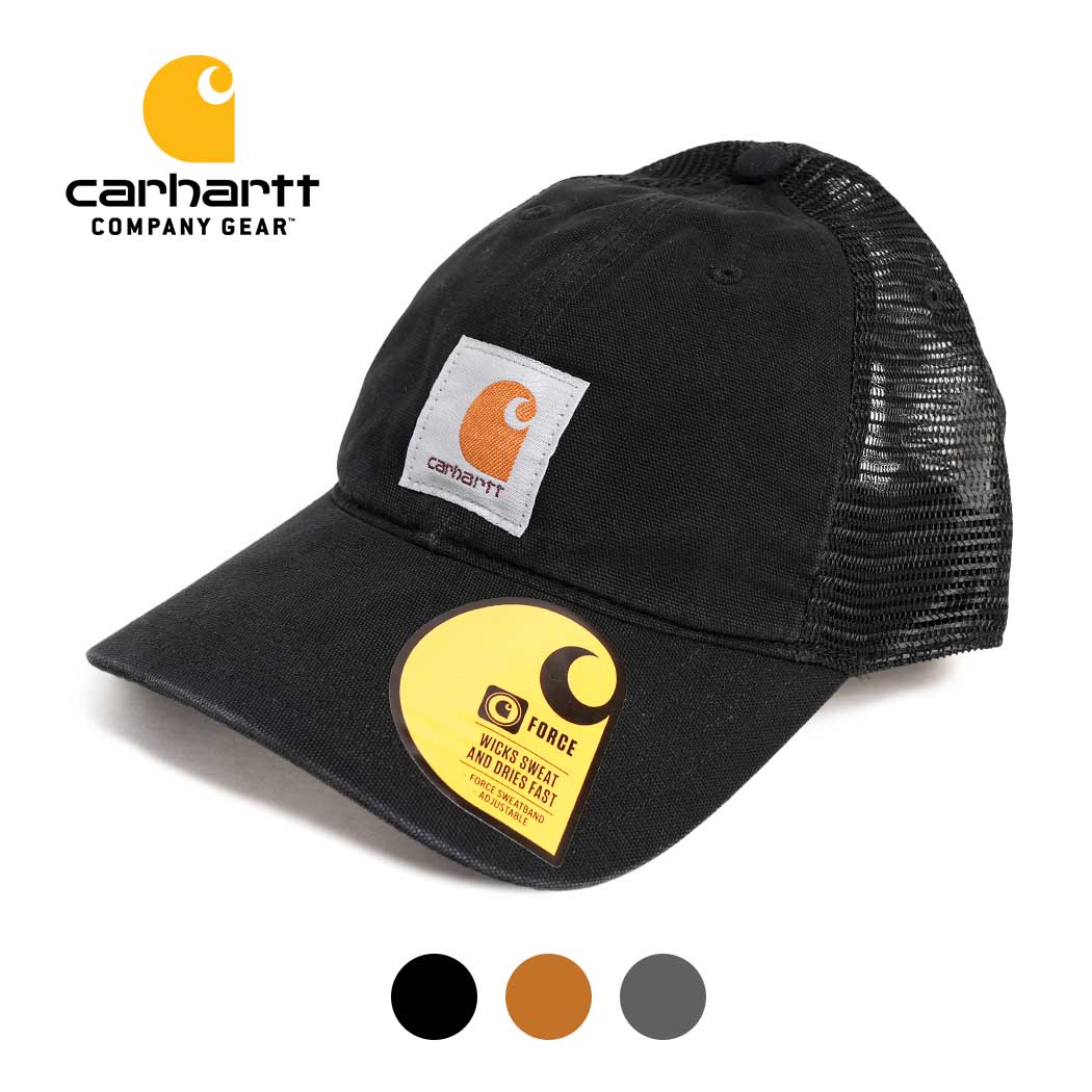 CARHARTT カーハート キャンバス メッシュ キャップ 帽子 CANVAS MESH BACK CAP 3COLOR ( 黒 ブラウン グレー メンズ レディース 100286 )