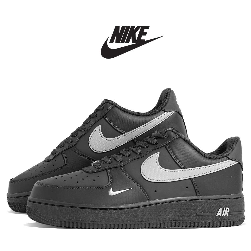 NIKE ナイキ エア フォース ローカット スニーカー AIR FORCE 1 '07 NEWSPRINT COLLEGE GREY ( AF1 グレー ブラック メンズ レディース IV5732-001 )