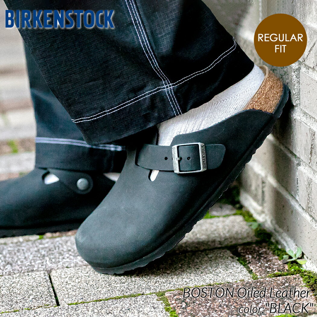 PRECIOUS PLACE㤨BIRKENSTOCK BOSTON Oiled Leather ( REGULAR FIT BLACK ӥ륱󥷥ȥå ܥȥ ( 쥶  ǥ   å  sandal mule  ֥å 59461 פβǤʤ18,920ߤˤʤޤ