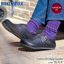 【G.W中も12時までのご注文で即日発送 】BIRKENSTOCK LONDON Oiled Leather ( NARROW FIT ) BLACK ビルケンシュトック ロンドン レザー シューズ ( レディース ベルト スリッポン レザー 黒 ブラウン メンズ boston ボストン 166543 )