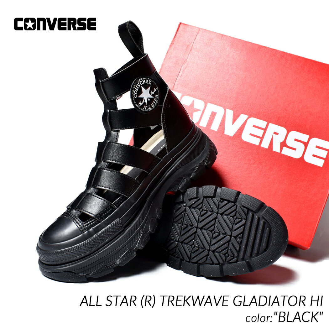 CONVERSE ALL STAR R TREKWAVE GLADIATOR HI BLACK コンバース オールスター トレックウェーブ グラディエーター サンダル スニーカー レザー ストラップ メンズ レディース ウィメンズ 313119…