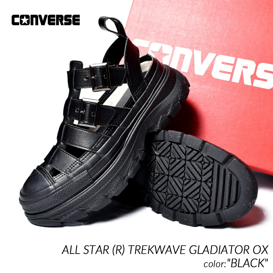 CONVERSE ALL STAR (R) TREKWAVE GLADIATOR OX BLACK コンバース オールスター トレックウェーブ グラディエーター ( サンダル レザー ストラップ メンズ レディース ウィメンズ スニーカー 31311950 )