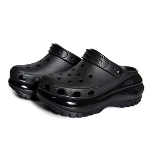 【G.Wスペシャルクーポン配布中!!】crocs CLASSIC MEGA CRUSH CLOG BLACK クロックス クラシック メガ クラッシュ クロッグ ( サンダル スライド ミュール レディース ウィメンズ 黒 厚底 ブラック 207988-001 )