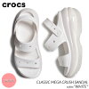 【G.Wスペシャルクーポン配布中!!】crocs CLASSIC MEGA CRUSH SANDAL WHITE クロッ...