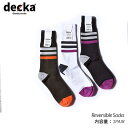 【お買い物マラソン期間限定クーポン発行中 】【ネコポス可】decka -quality socks- Reversible Socks デカ クウォリティー リバーシブル ソックス ボーダー ライン ( メンズ レディース ウィメンズ 靴下 )