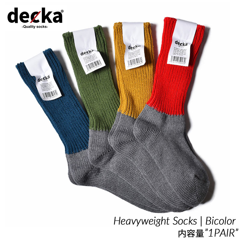 decka -quality socks- Heavyweight Socks | Bicolor デカ クオリティー ヘヴィーウェイト ソックス ( メンズ レディース ウィメンズ 靴下 )