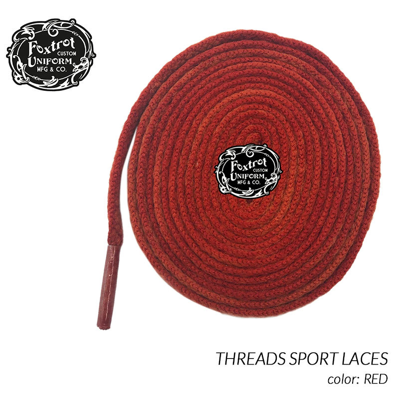 楽天PRECIOUS PLACE【ネコポス可】Foxtrot Uniform THREADS SPORT LACES RED フォックストロット ユニフォーム シューレース スニーカー （ 120cm 170cm 赤 レッド 靴紐 ）