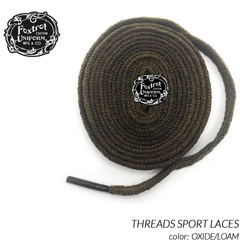 楽天PRECIOUS PLACE【ネコポス可】Foxtrot Uniform THREADS SPORT LACES OXIDE/LOAM フォックストロット ユニフォーム シューレース スニーカー （ 120cm 170cm 黒 茶 靴紐 ）