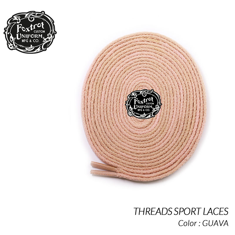 楽天PRECIOUS PLACE【お買い物マラソン期間限定クーポン発行中!!】【ネコポス可】Foxtrot Uniform THREADS SPORT LACES GUAVA フォックストロット ユニフォーム シューレース スニーカー （ 120cm 170cm グァバ 靴紐 ）