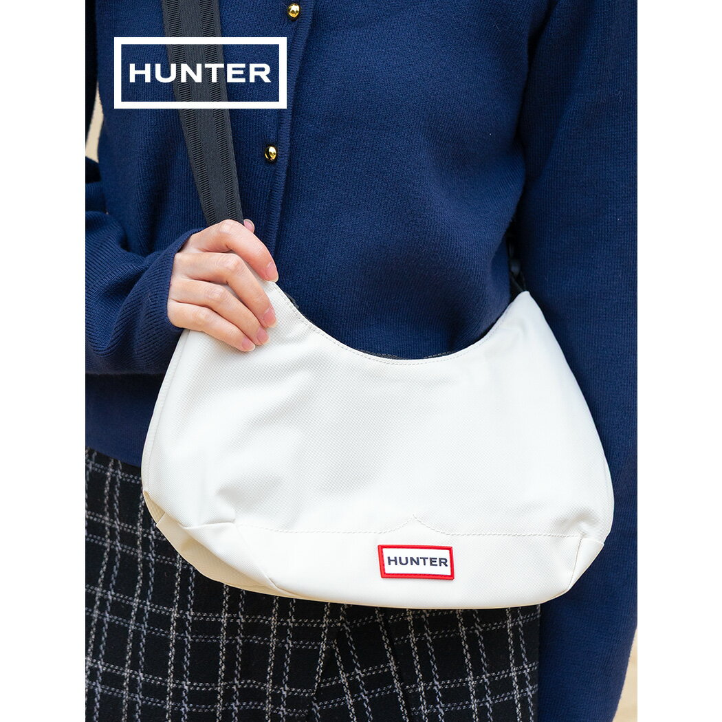 【最大5000円OFFクーポン配布中！！】HUNTER ハンター ショルダーバッグ トラベルバッグ ナイロン ミニ ホーボー バッグ NYLON MINI HOBO WHITE ( かばん ナイロン メンズ レディース UBS3600KBMSFD )