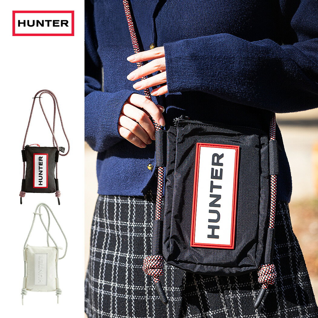 樂天商城 - 【15時までのご注文で即日発送！！】HUNTER ハンター ポーチ バッグ ショルダーバッグ トラベル リップストップ フォン TRAVEL RIPSTOP PHONE POUCH WHITE ( かばん ナイロン スマホケース メンズ レディース UBP1514NRS )
