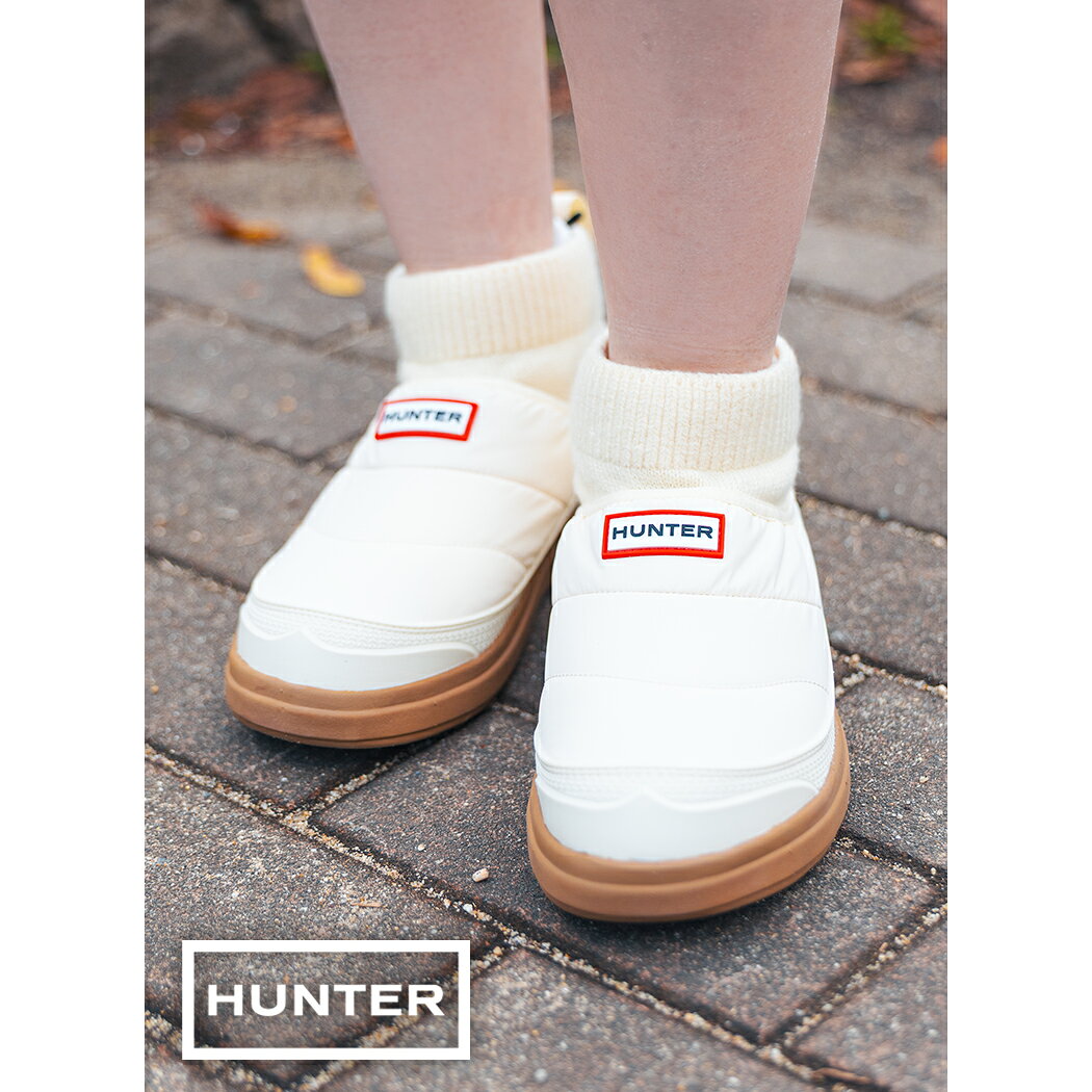 ハンター　ブーツ　白　クリーム HUNTER（ハンター） ブーツ ショートブーツ レディース ラバー レイン