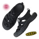 【15時までのご注文で即日発送!!】KEEN キーン ウィメンズ ニューポート レトロ シューズ サンダル スニーカー W NEWPORT H2 TRIPLE BLACK ( アウトドア 黒 ブラック レディース SANDAL 1025028 )