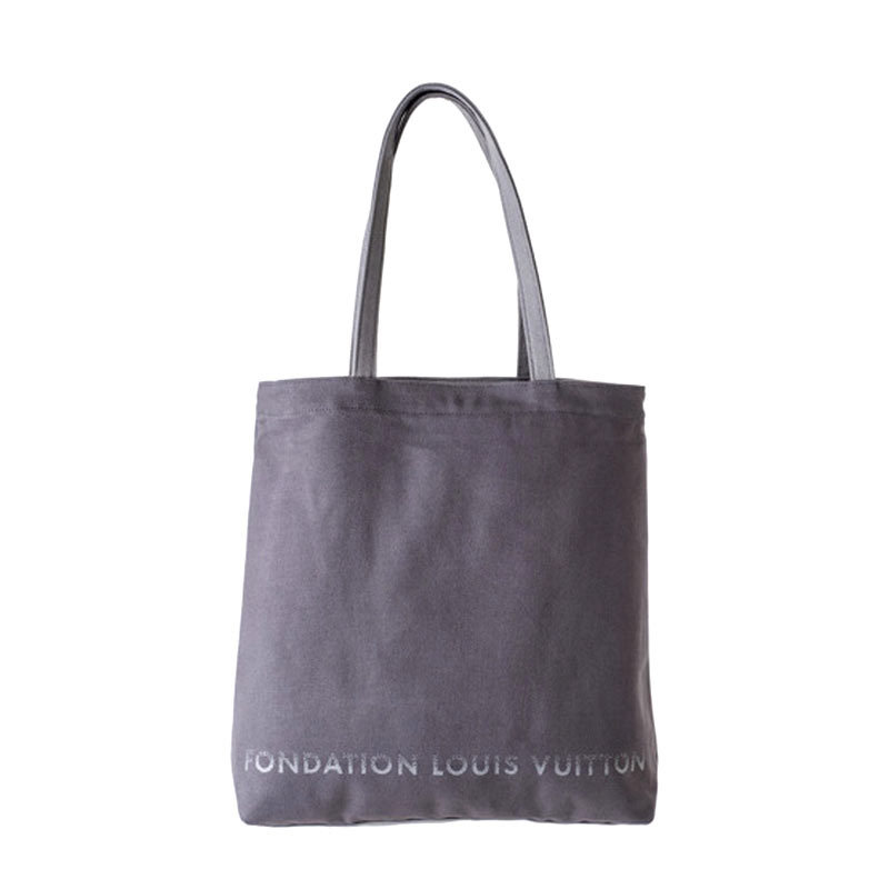 日本未発売 Fondation Louis Vuitton CANVAS TOTE BAG GRAY WHITE フォンダシオン ルイヴィトン キャンバス トートバッグ ( 海外限定 ルイビトン 鞄 バッグ BAG グレー 灰色 白 ホワイト BLV2-565 BLV2-572 )