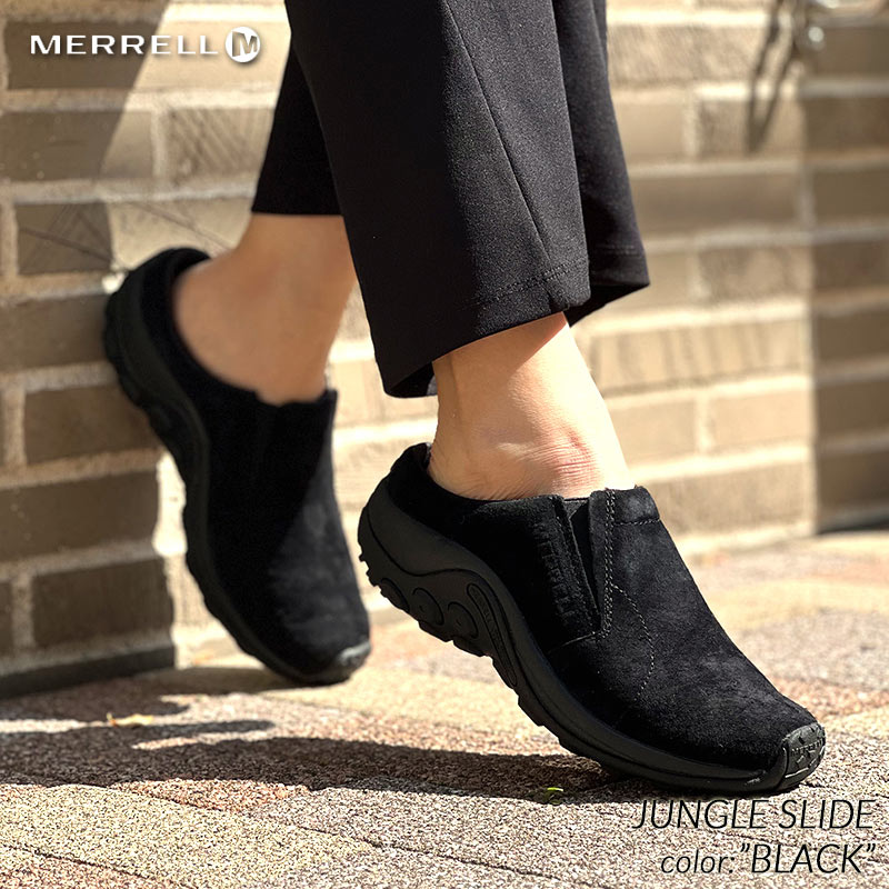 MERRELL JUNGLE SLIDE BLACK メレル ジャングル スライド シューズ スニーカーサンダル ( 黒 ブラック レディース ウィメンズ 国内正規品 J003966 )