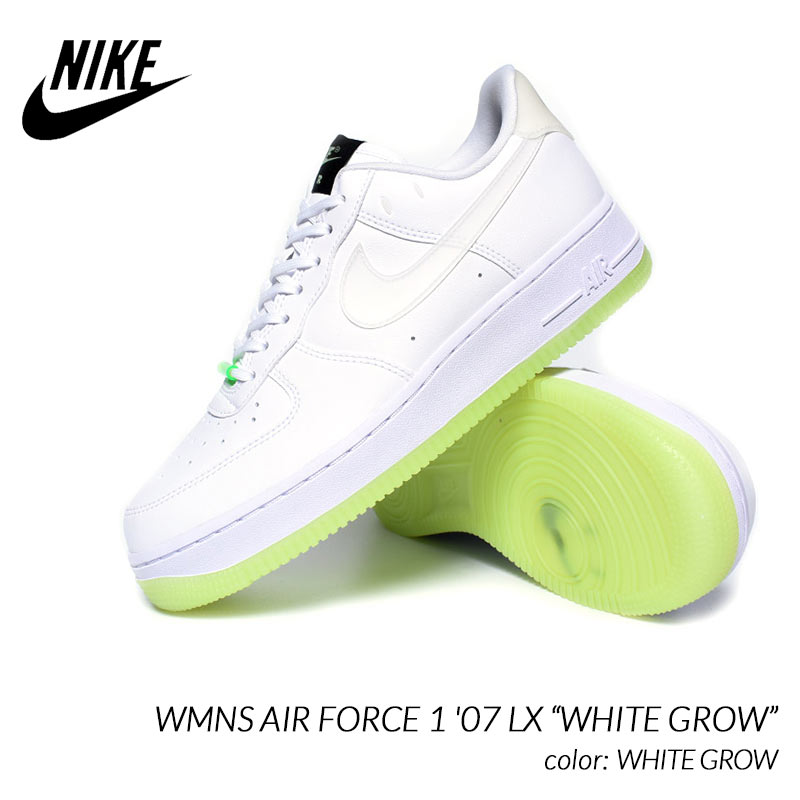 NIKE WMNS AIR FORCE 1 039 07 LX “WHITE GROW” ナイキ ウィメンズ エアフォース スニーカー ( ホワイトグロウ レディース メンズ CT3228-100 )