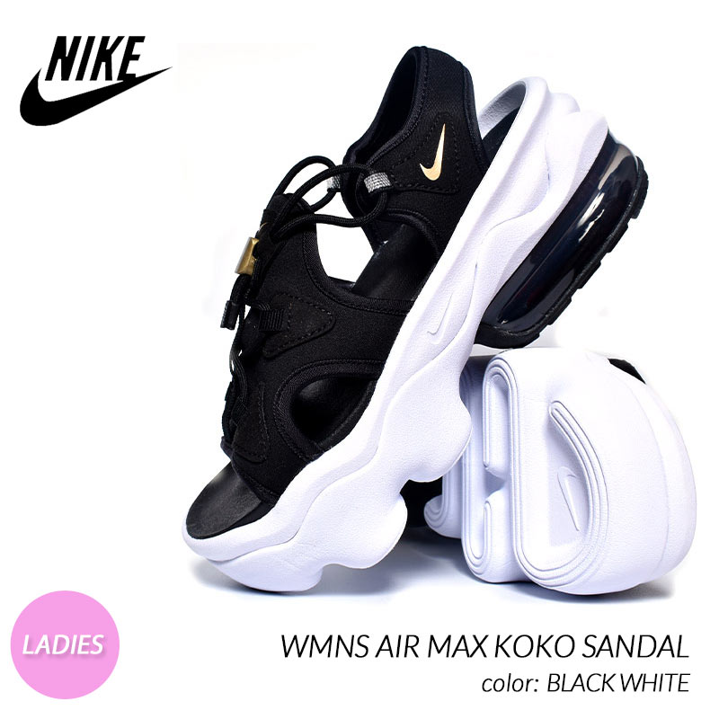 NIKE WMNS AIR MAX KOKO SANDAL "BLACK WHITE" ナイキ ウィメンズ エアマックス ココ サンダル スニーカー ( 黒 白 レディース CI8798-002 )