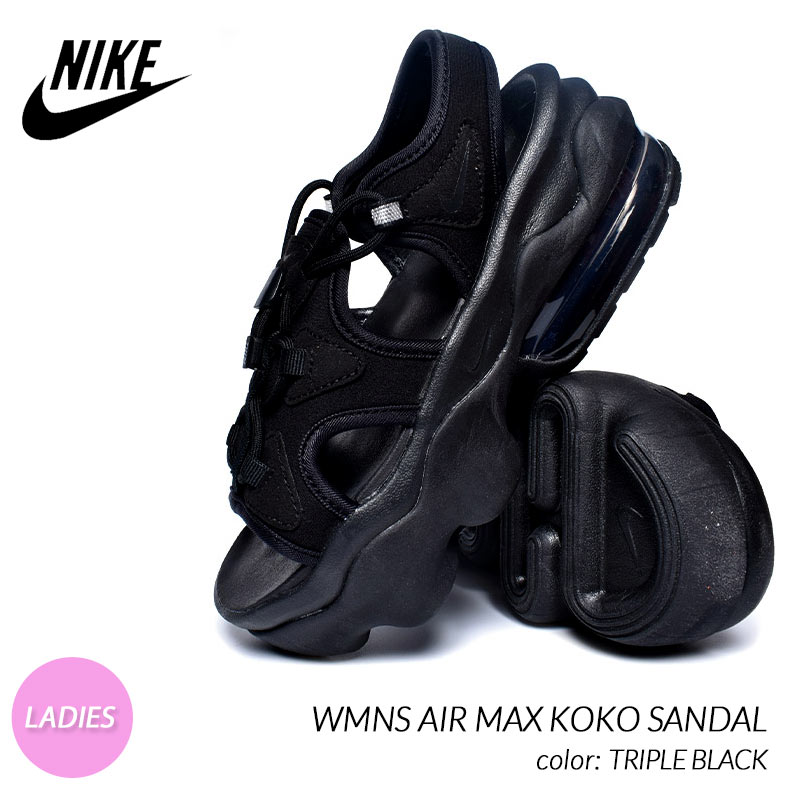 NIKE WMNS AIR MAX KOKO SANDAL "TRIPLE BLACK" ナイキ ウィメンズ エアマックス ココ サンダル スニーカー ( 黒 レディース CI8798-003 )