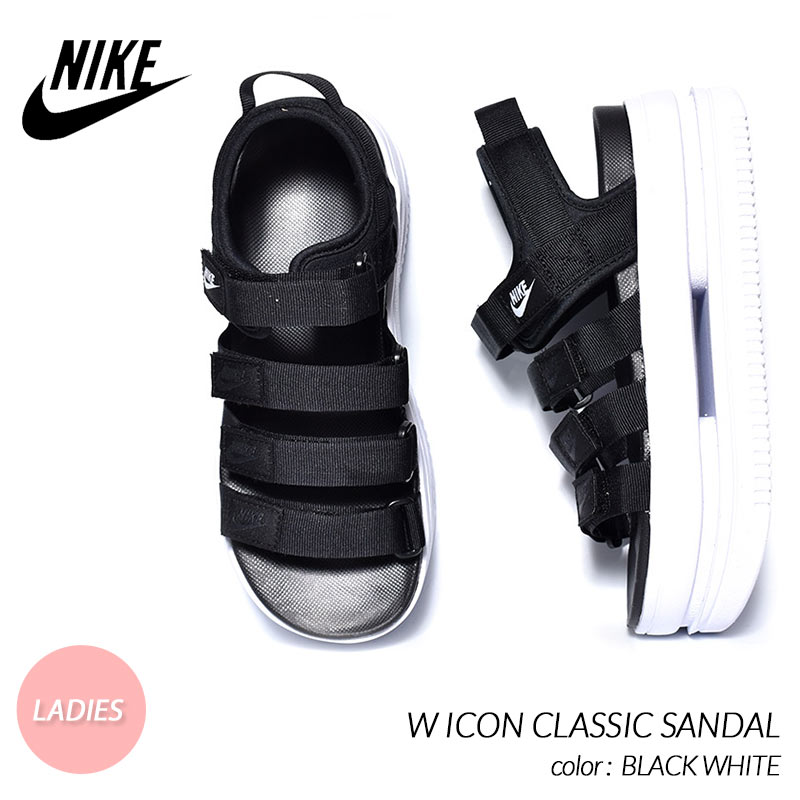 『MAX 1,000円-OFFクーポン発行中』NIKE W ICON CLASSIC SANDAL ”BLACK WHITE” ナイキ アイコン クラシック サンダル ( 黒 ブラック 白 レディース ウィメンズ DH0223-001 )のサムネイル