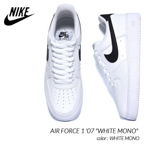 NIKE AIR FORCE 1 '07 "WHITE MONO" ナイキ エアフォース スニーカー ( 白 ホワイト 黒 ブラック メンズ CT2302-100 )