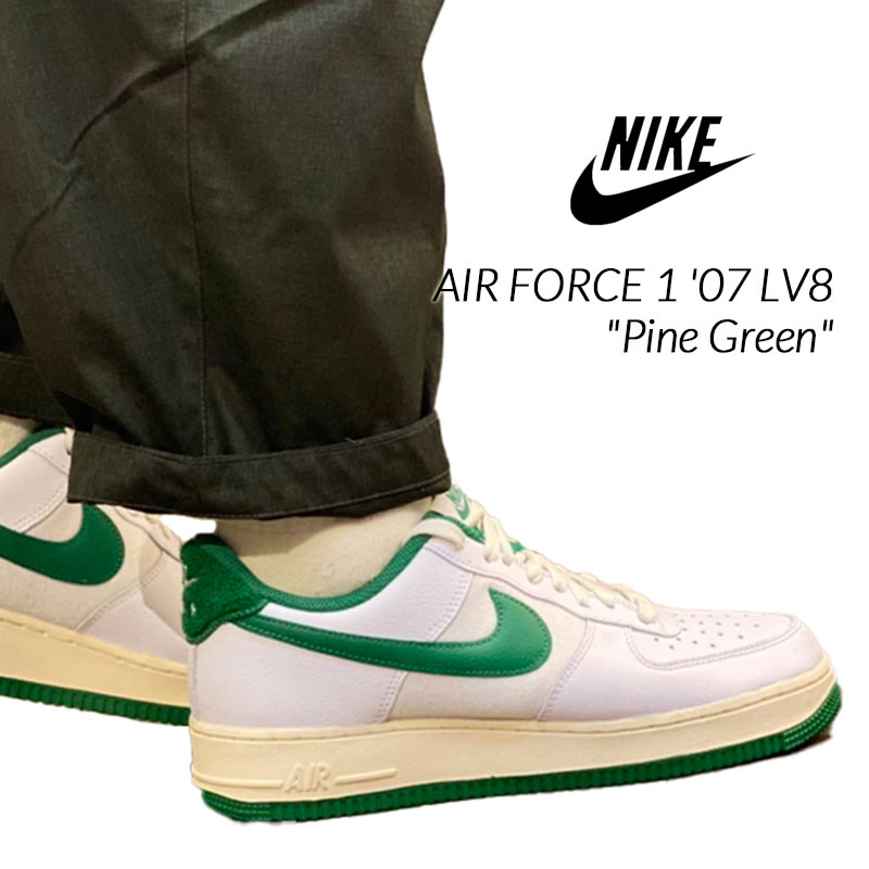 日本未発売 NIKE AIR FORCE 1 '07 LV8 "Pine Green" ナイキ エアフォース 1 スニーカー ( 海外限定 白 ホワイト 緑 グリーン メンズ DO5220-131 )