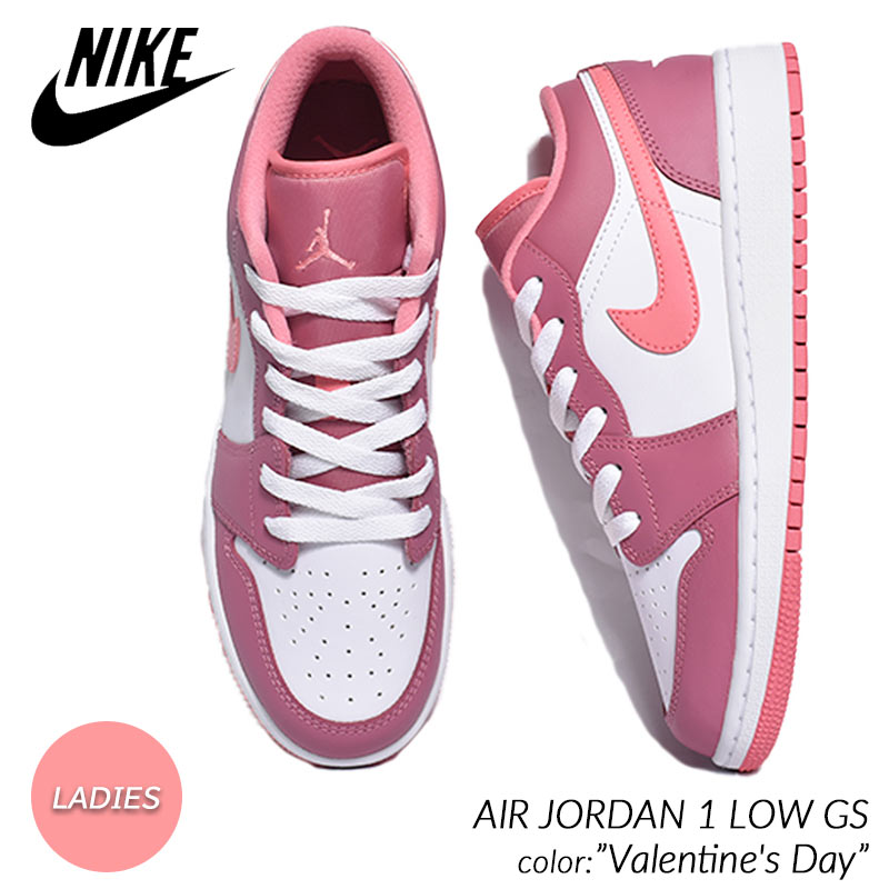 NIKE AIR JORDAN 1 LOW GS "Valentine's Day" ナイキ エアジョーダン ロー スニーカー ( ピンク 白 レディース ウィメンズ バレンタイン 553560-616 )