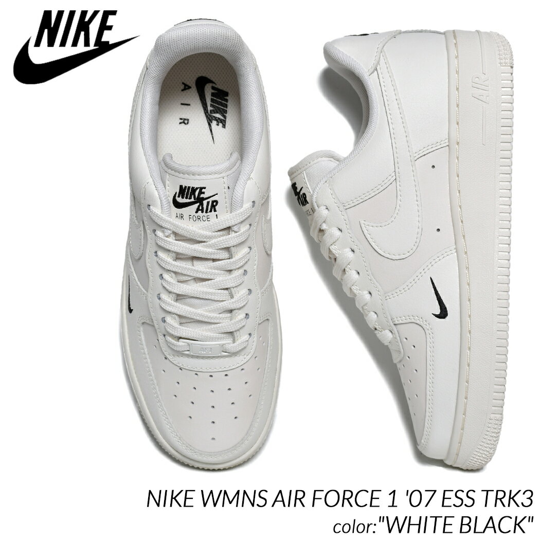 NIKE WMNS AIR FORCE 1 039 07 ESS TRK3 WHITE BLACK ( 白 ホワイト ミニスウッシュ af1 メンズ レディース ウィメンズ HF1058-133 )