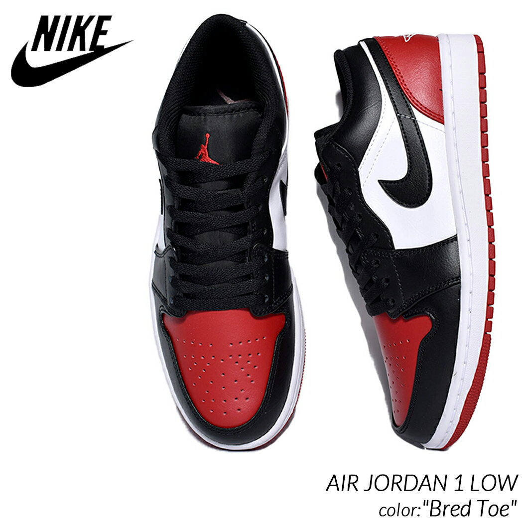 NIKE AIR JORDAN 1 LOW Bred Toe ナイキ エア ジョーダン ロー スニーカー ( ブレッド シカゴ Chicago 赤 レッド 黒 ブラック メンズ 553558-161 )