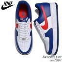 海外限定 NIKE AIR FORCE 1 039 07 USA ナイキ エアフォース スニーカー ( 日本未発売 白 ホワイト 青 ブルー ネイビー 紺 赤 アメリカ af1 メンズ CZ9164-100 )