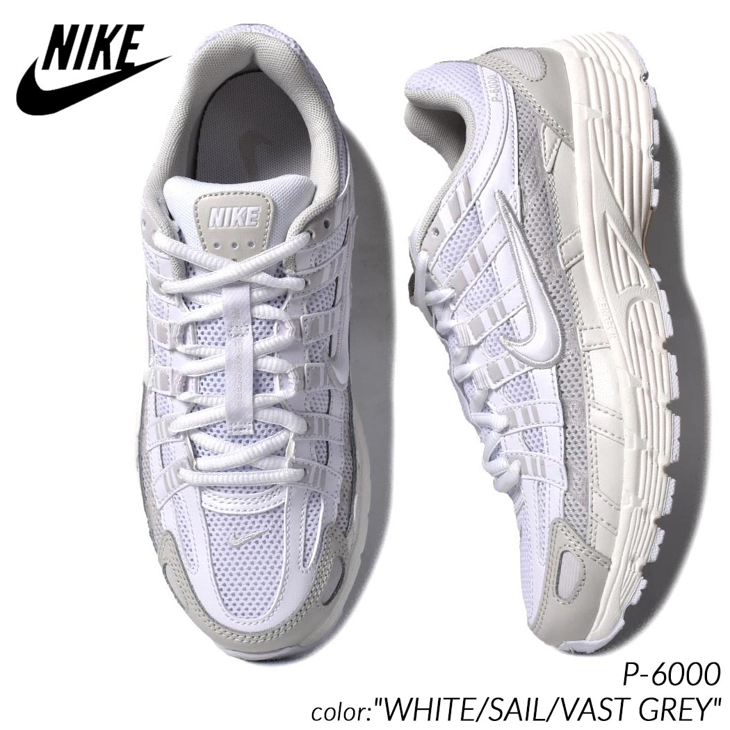 【割引クーポン配布中！15時までのご注文で即日発送！送料無料！返品・交換OK】NIKE P-6000 "WHITE/SAIL/VAST GREY" ナイキ スニーカー ( 白 ホワイト グレー V2K RUN ランニング メンズ レディース ウィメンズ CV2209-111 )のサムネイル