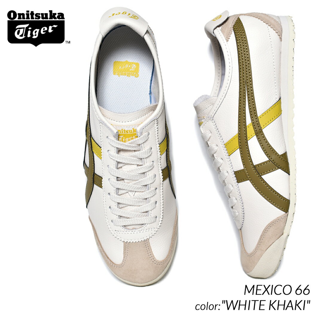 Onitsuka Tiger MEXICO 66 WHITE KHAKI オニツカタイガー メキシコ スニーカー ( 緑 グリーン カーキ 白 ホワイト asics アシックス クラシック レトロ メンズ レディース ウィメンズ 1183A201-124 )