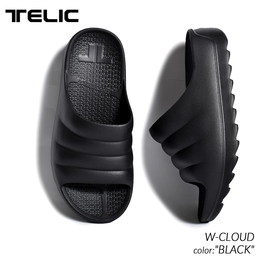 TELIC W-CLOUD BLACK テリック ダブル クラウド サンダル ( SANDAL スライド SLIDE 黒 ブラック リカバリーサンダル メンズ レディース ウィメンズ 4550557222531 )